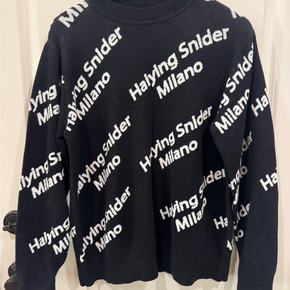 Hailing Snider Milano Logo Crew Sweater size small $800 - Picture 4 of 8